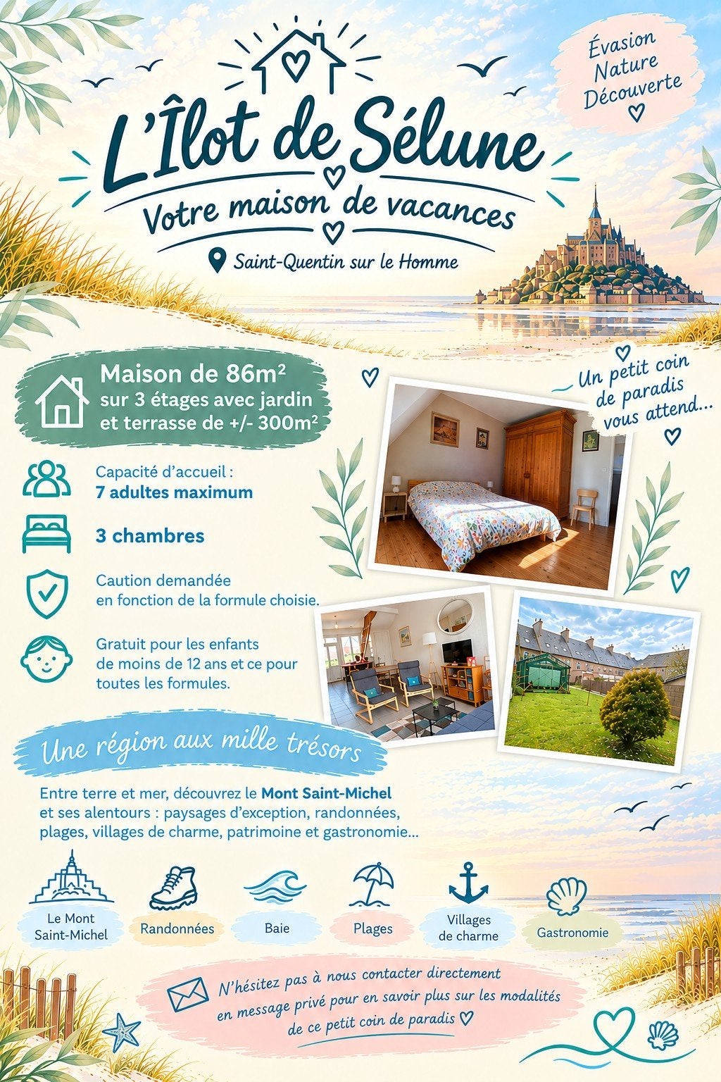 Maison de vacances Normandie, Vakantie, Overige typen, 7 personen, Normandië, Picardie of Noord, Stad