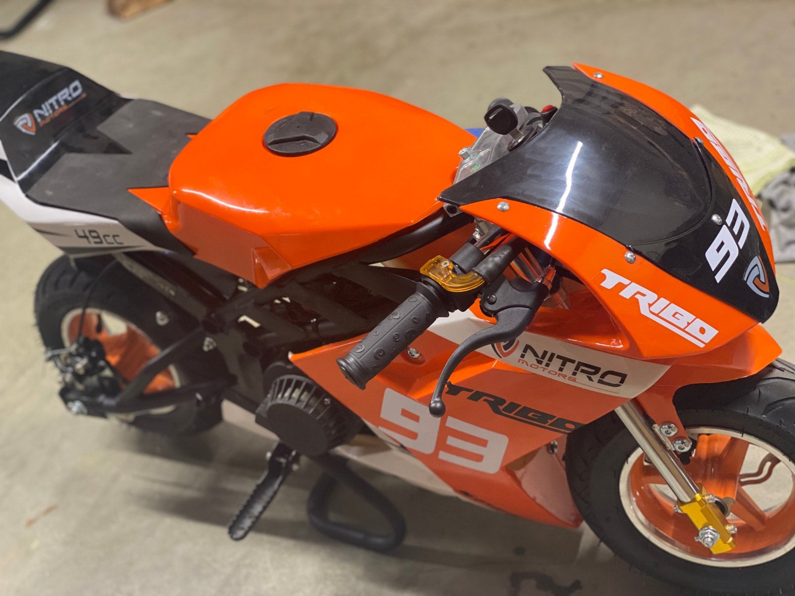 POCKETBIKE NITRO TRIBO 50cc, Ophalen, Zo goed als nieuw