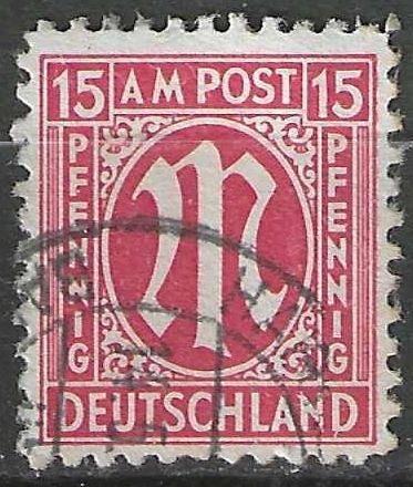 Allemagne Bizone 1945/1946 - Yvert 9 - Lettre M (ST), Envoi, Affranchi