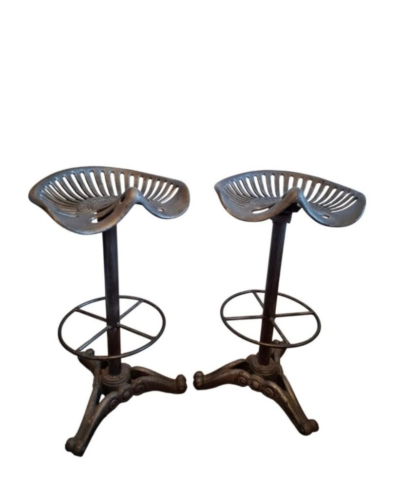 Lot tabourets industriels, 90 cm ou plus, Avec repose-pieds, 2 tabourets, Comme neuf