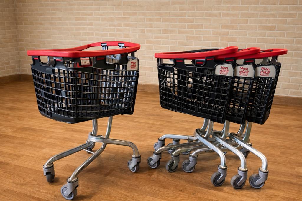 Shop & Roll compacte winkelkarren, Ophalen