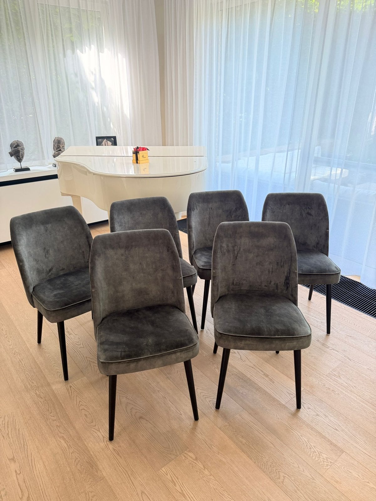 Lot de 6 chaises Kaki, Enlèvement, Comme neuf, Bois