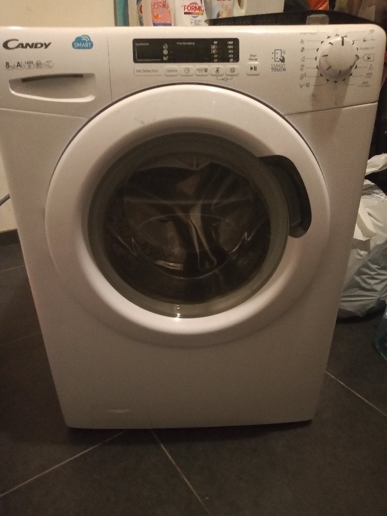 Titre : Lave-linge Candy CS 1482D3/1-S (8kg) – POUR PIÈCES, Electroménager, 1200 à 1600 tours, 6 à 8 kg, 85 à 90 cm, Enlèvement