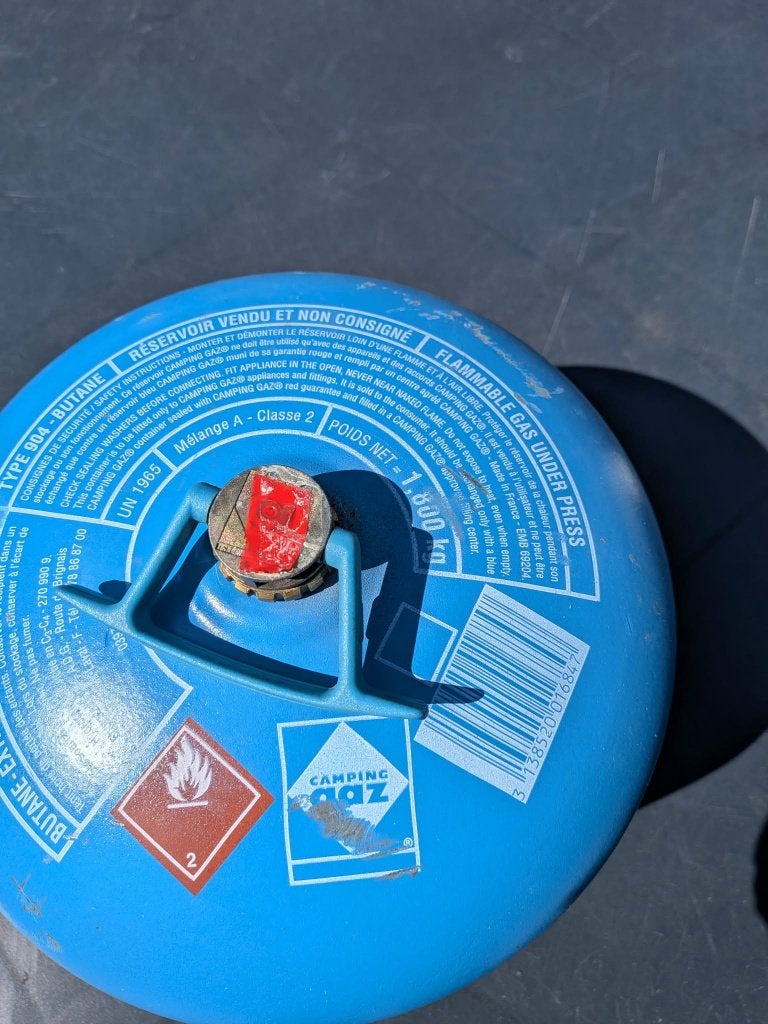Campingas fles 1,8kg, Ophalen, Gebruikt