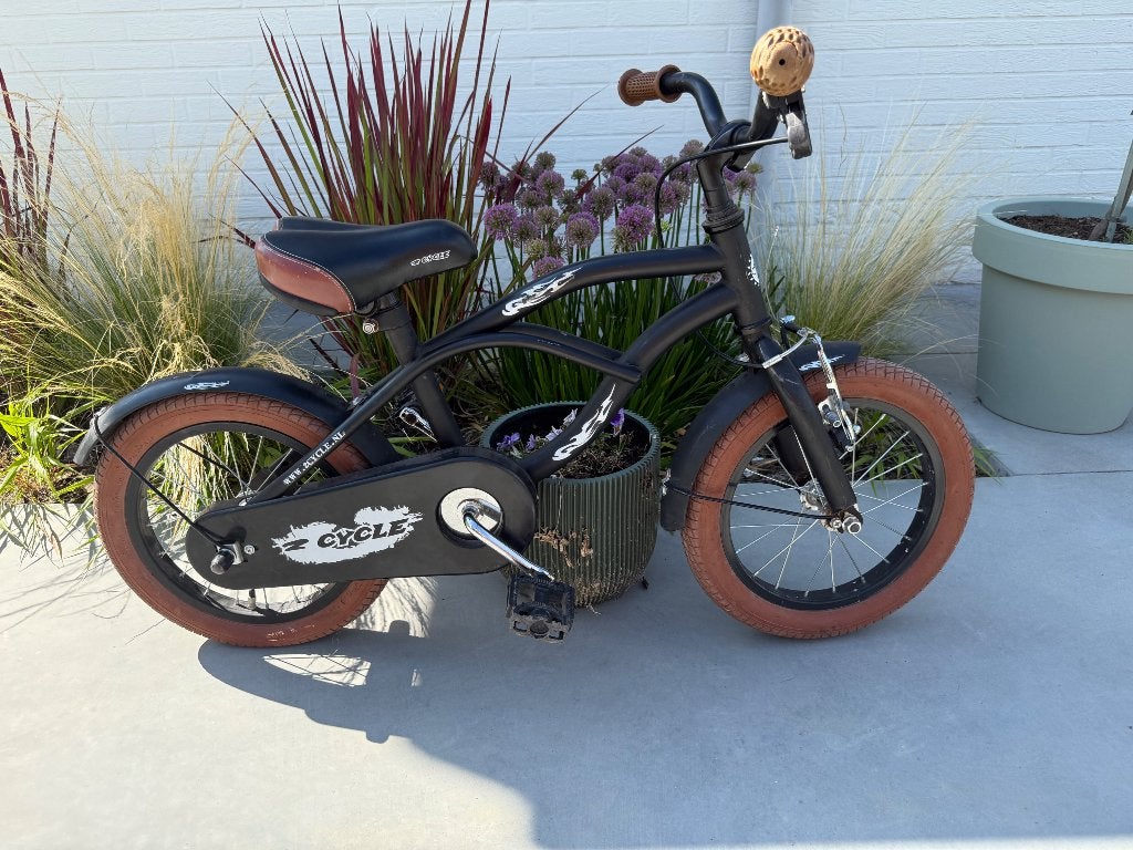 2Cycle Cruiser Kinderfietsje 14 inch Mat Zwart, Vélos & Vélomoteurs, Frein sur jante, Enlèvement, Utilisé, Moins de 16 pouces