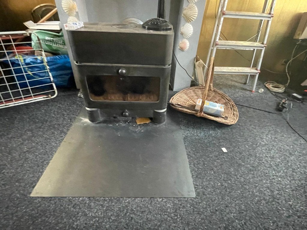 houtkachel, Ophalen, Gebruikt, Vrijstaande haard, Houthaard