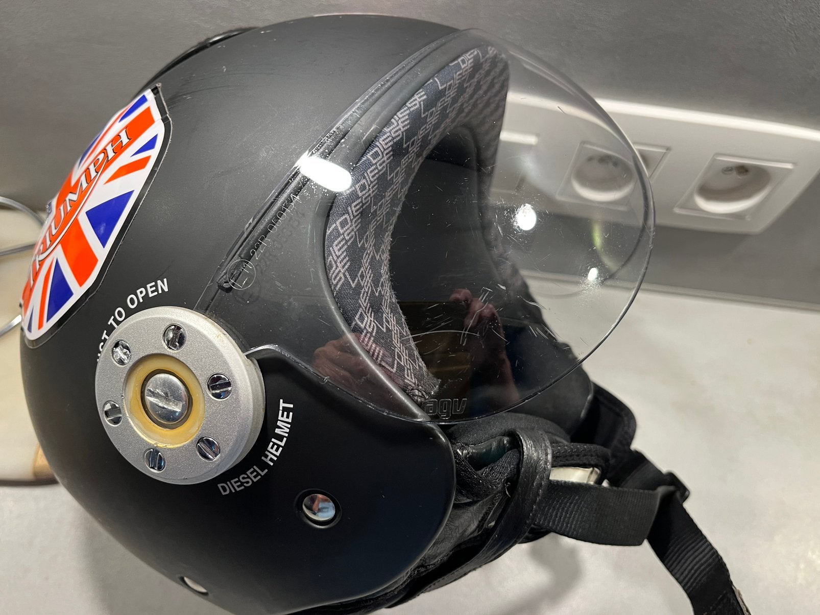 Casque moto diesel stylé, Enlèvement, Utilisé