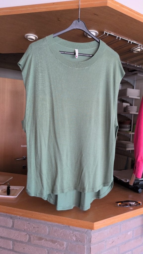 T-shirt kaki - ouverture latérale - Street One - S - 8€, Sans manches, Taille 38/40 (M), Enlèvement ou Envoi, Street One