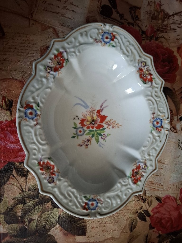 Antieke Schumann Bavaria serveer/gebakschaal (1918-1929), Ophalen