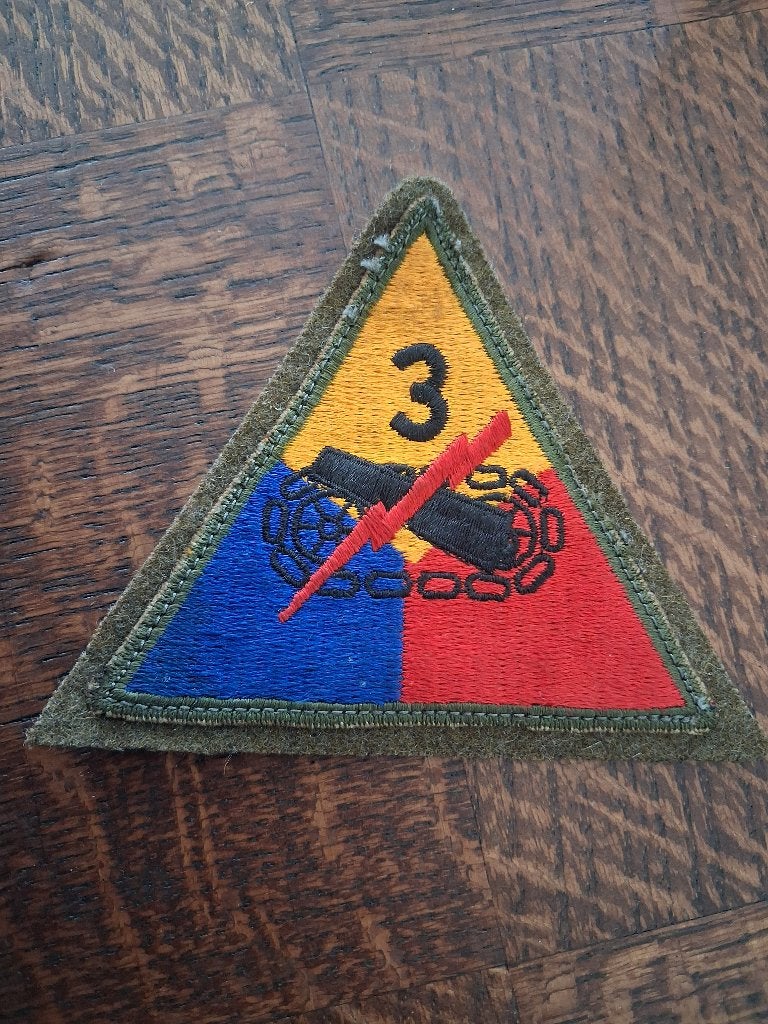 Patch 3rd armored us ww2 sur feutrine, Enlèvement ou Envoi