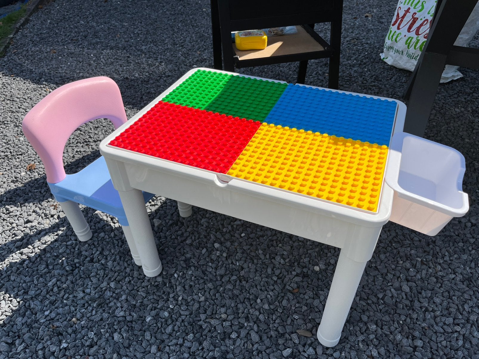Duplotafel + stoeltje, Ophalen, Zo goed als nieuw
