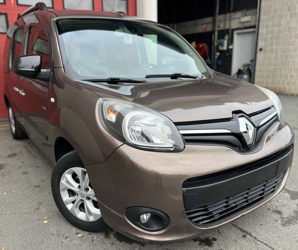 Renault Kangoo 1.2 TCe LIMITED + CLIM + NAVI + 5 PLACES, Auto's, Euro 6, 4 cilinders, Bruin, Bedrijf