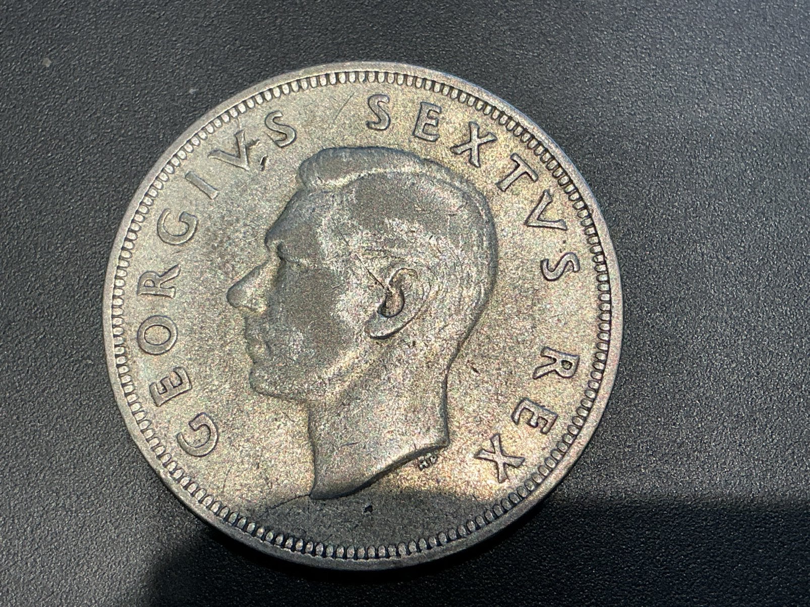 Zuid Afrika 2 1/2 shilling 1952 zilver, Postzegels en Munten, Ophalen of Verzenden, Zilver