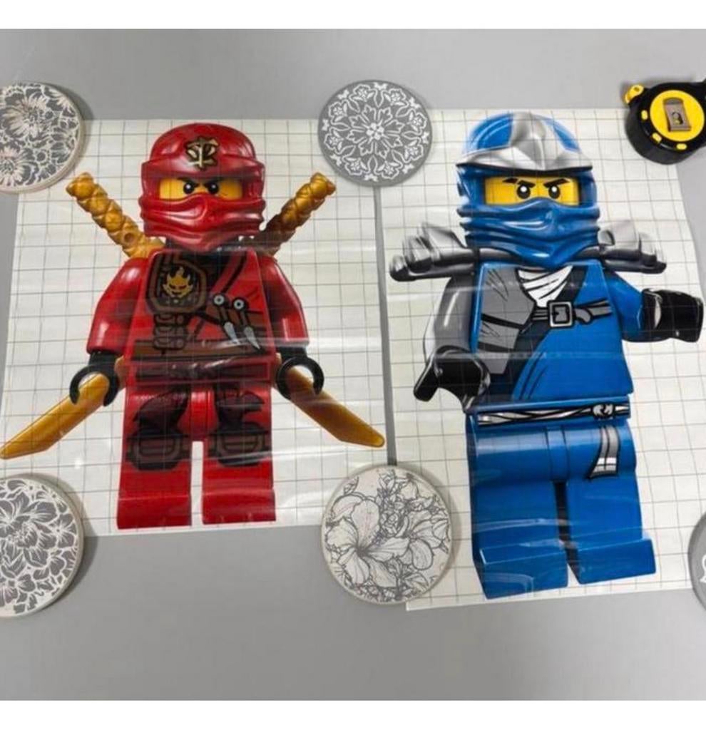 2 grands autocollants en vinyle Lego Ninjago Kai Jay, Collections, Enlèvement ou Envoi, Neuf