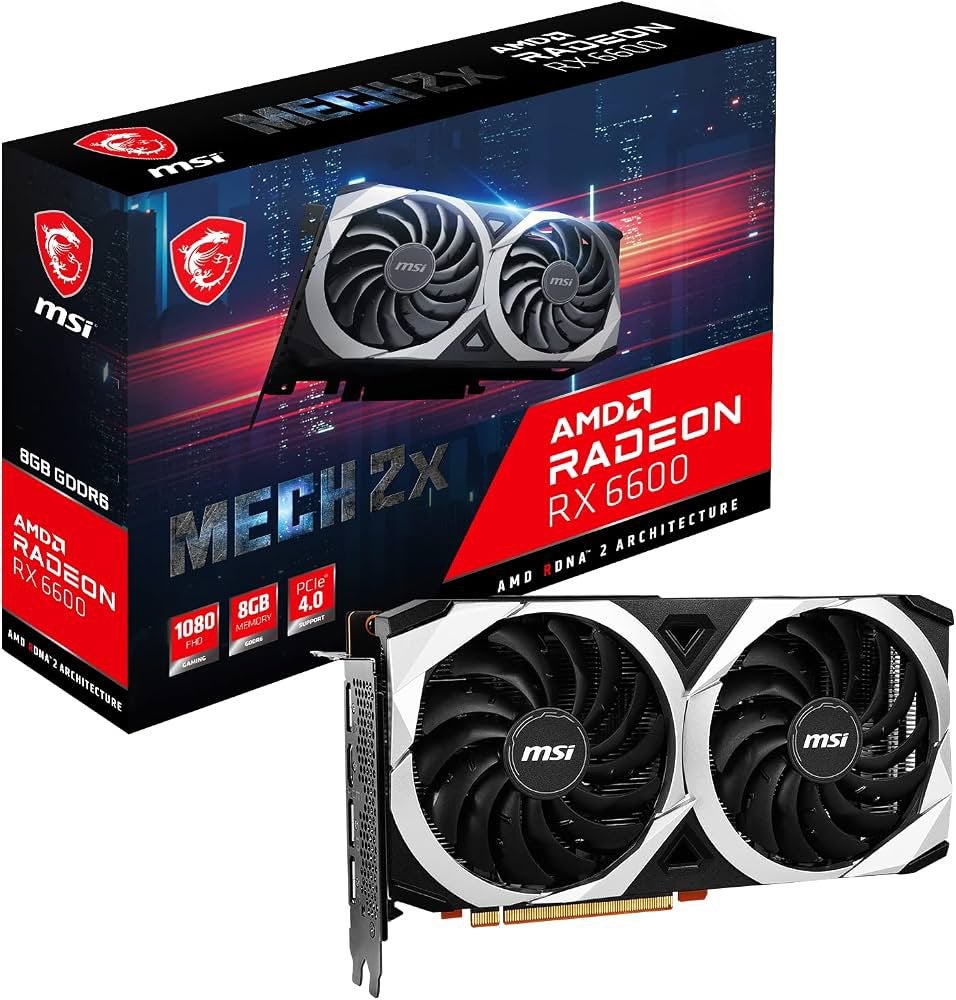 GPU MSI AMD RX 6600, AMD, Enlèvement ou Envoi, GDDR6, Comme neuf