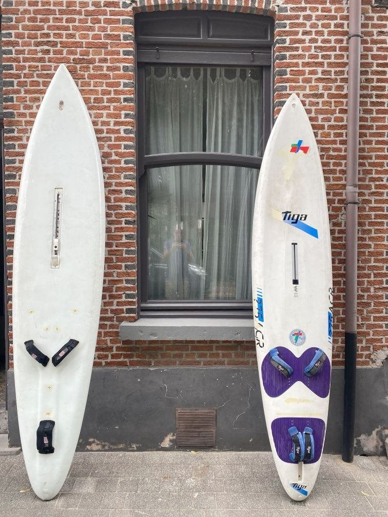 Surfplanken, zeilen en hulpstukken, Watersport en Boten, Ophalen, Gebruikt, Zeil, Met mastvoet