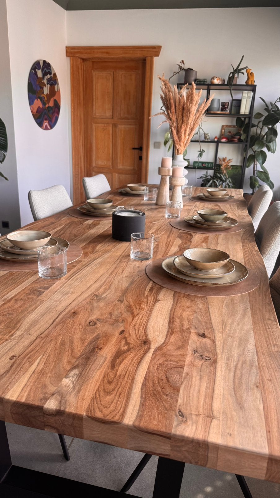 Eettafel mango hout 300 cm x 110 cm, Huis en Inrichting, Tafels | Eettafels, Ophalen, Zo goed als nieuw