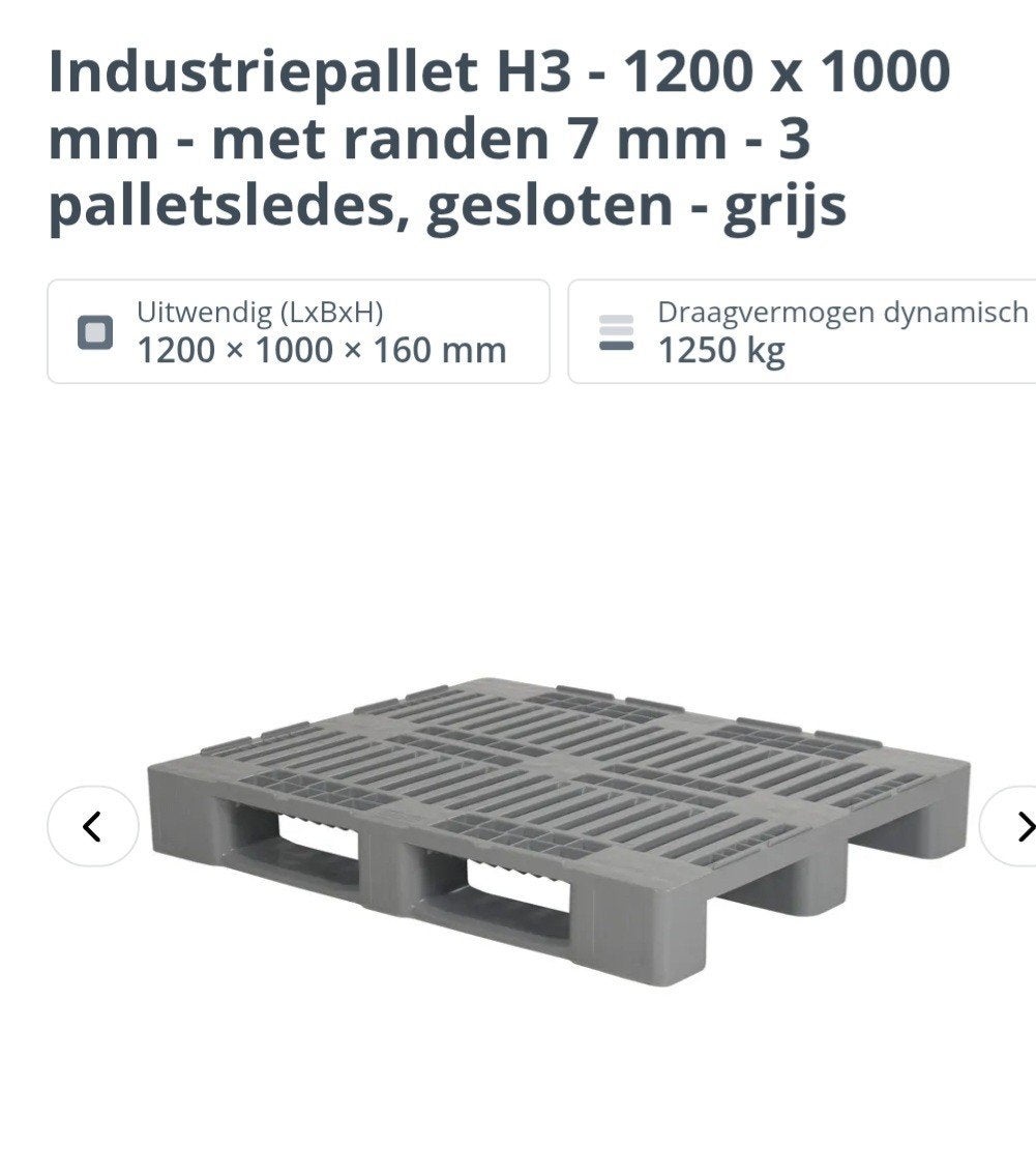 pallet plastic, Enlèvement