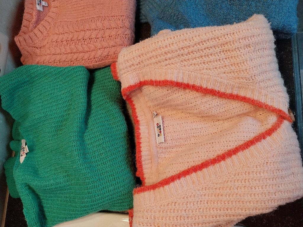6 wollen truien maat 164, meisje, Ophalen, Gebruikt, Trui of Vest, Fish&chips (JBC)