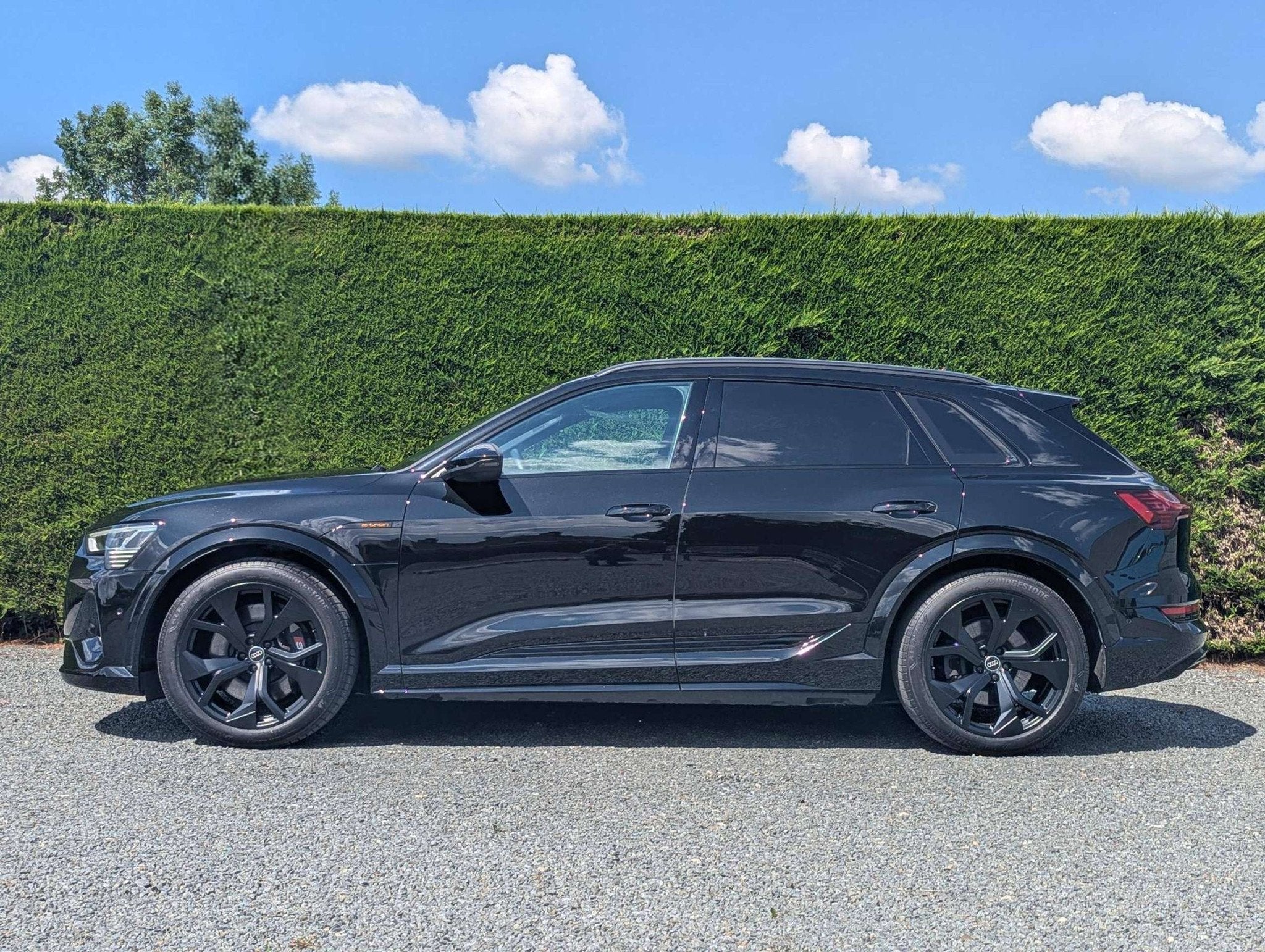Audi Q8 e-tron (Q8) S 503pk - opendak - 2x s-line - ambiance, Automaat, Gebruikt, Zwart, Leder
