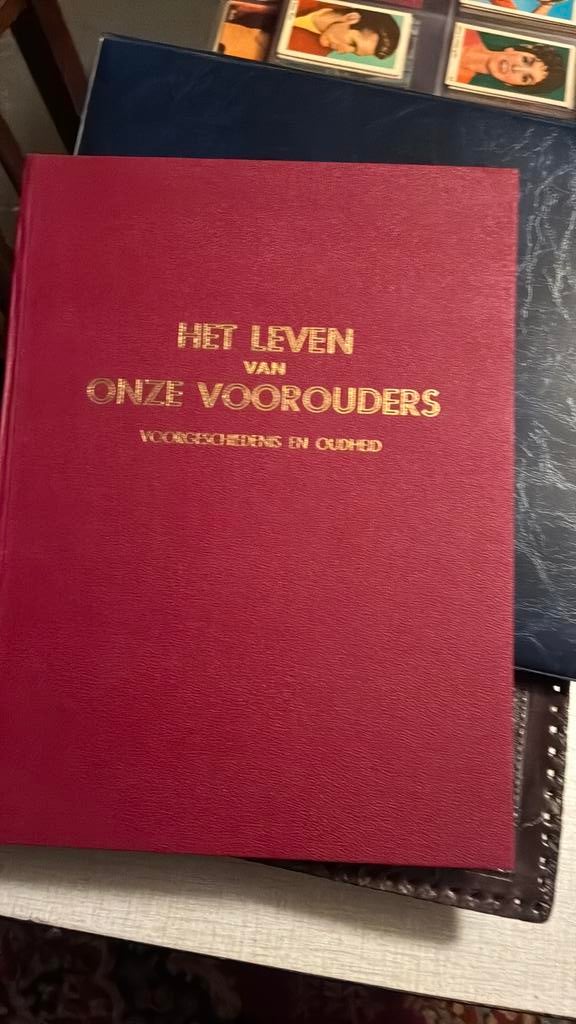 Boeken : plakboeken Het leven van onze voorouders, Ophalen, 14e eeuw of eerder, Zo goed als nieuw