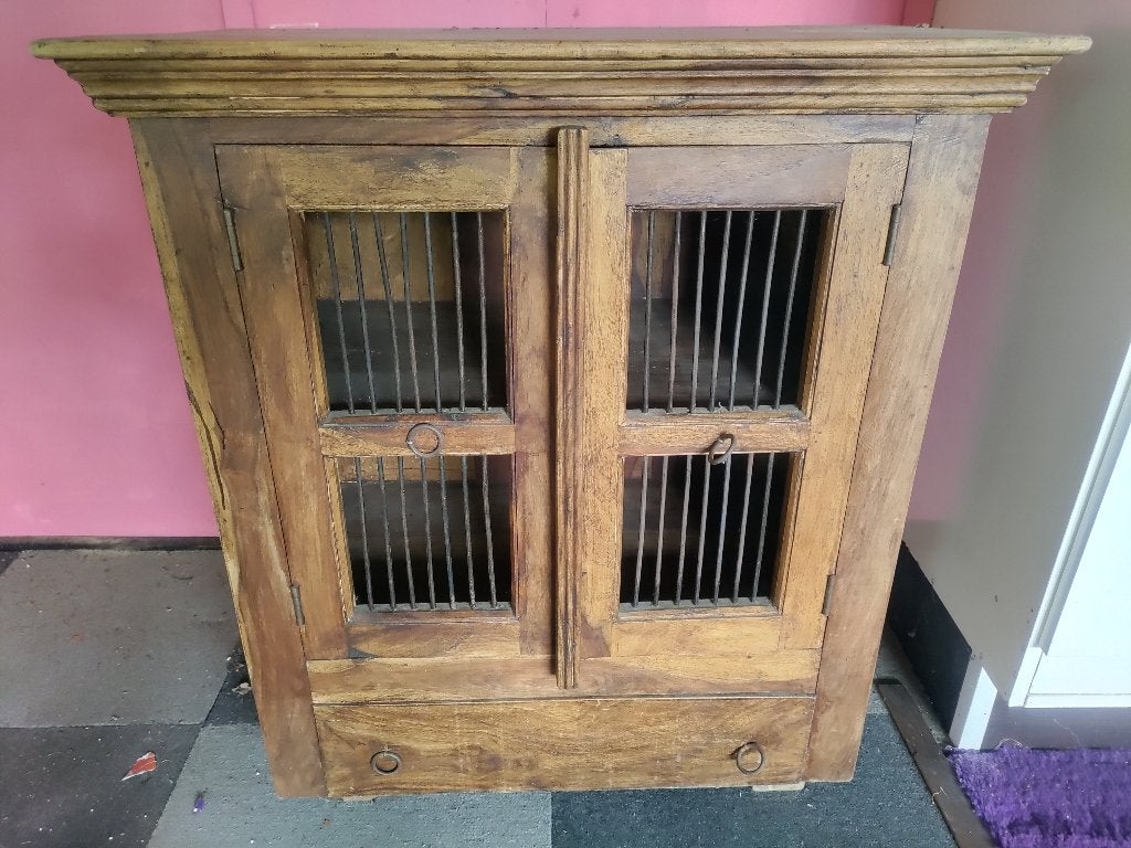 Unieke koloniale kast in massief rozenhout, Ophalen