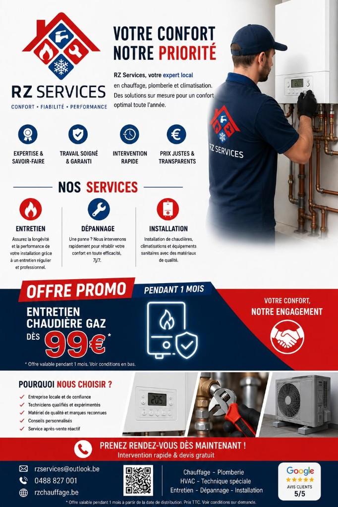 Chauffagiste, plomberie, entretien et dépannage, Bricolage & Construction, Chauffage & Radiateurs, Enlèvement ou Envoi