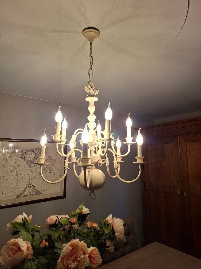 Prachtige set landelijke verlichting (ecru), Huis en Inrichting, Gebruikt, Rond, Crème, Ophalen
