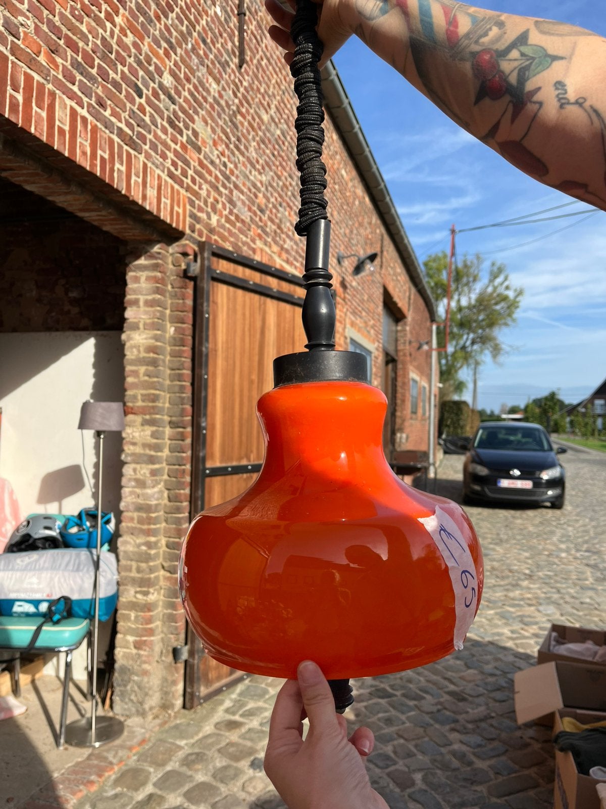 Retro lamp, Ophalen