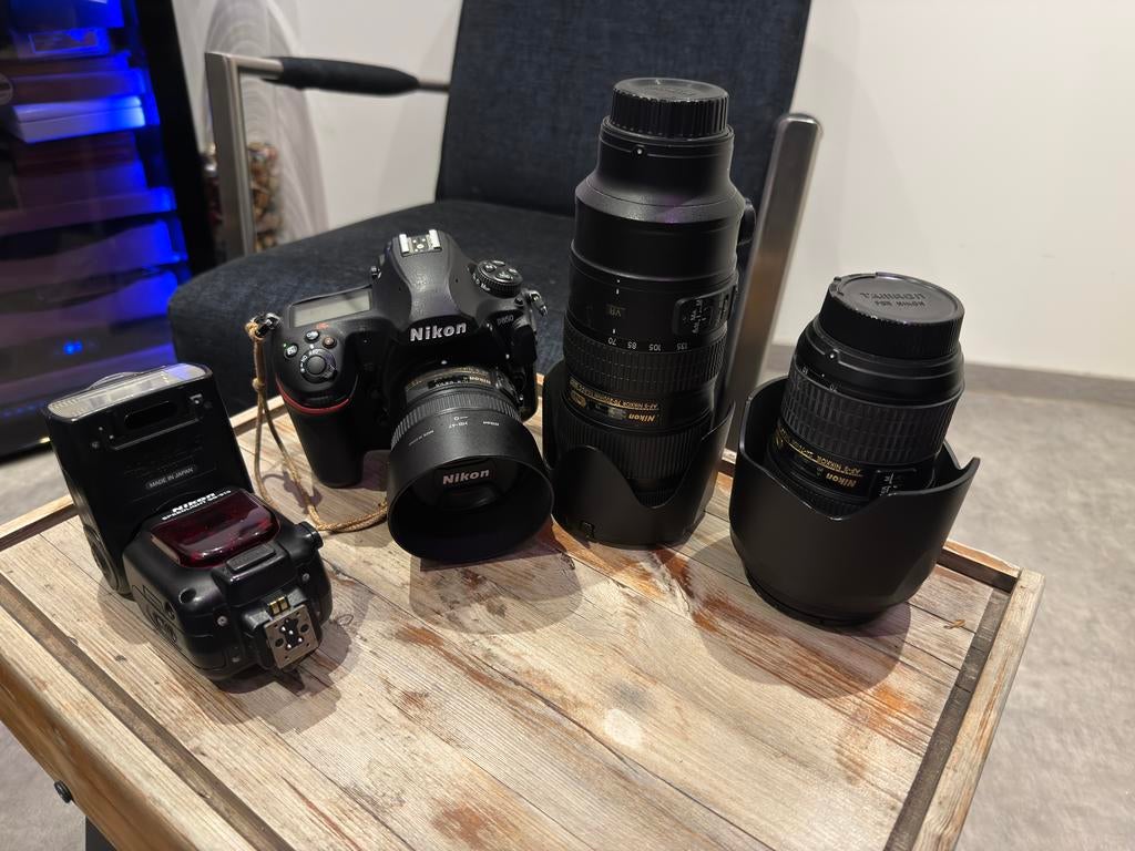 Nikon D850 (20.000 kliks) 2 Nikon Prime lenzen + 50mm 1.8f, Ophalen, Zo goed als nieuw