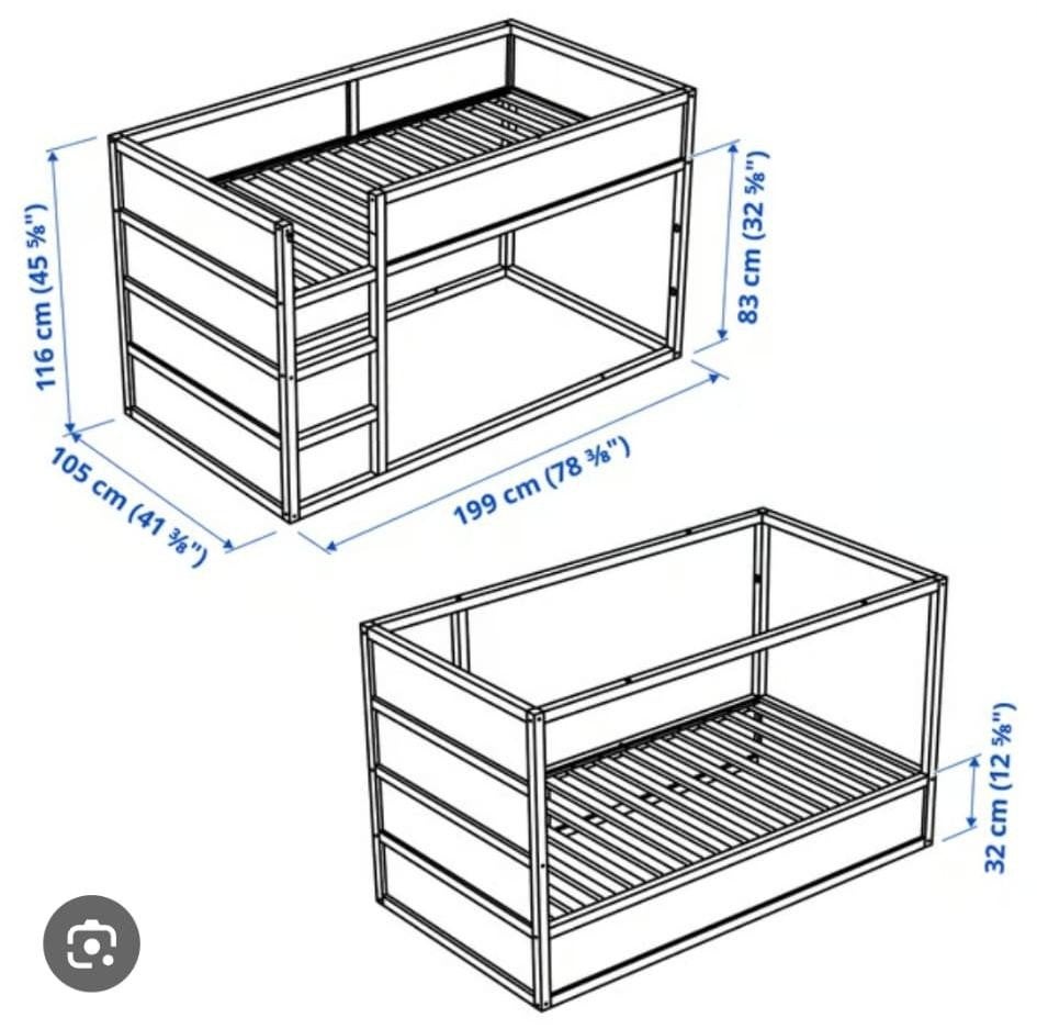Ikea bed KURA, Enfants & Bébés, Chambre d'enfant | Lits superposés & Lits mezzanines, Enlèvement, Lit mezzanine