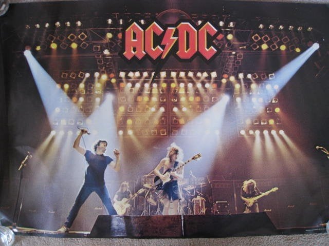 Poster AC/DC, maten 93 x 62cm. In perfekte staat !!, Ophalen