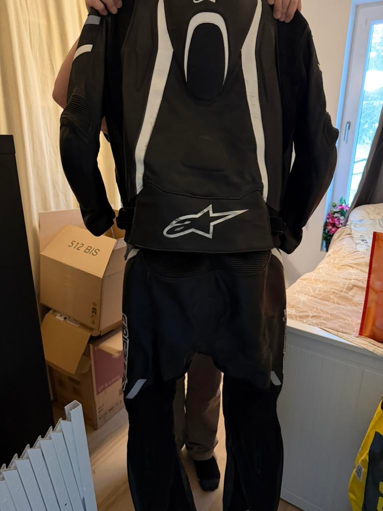 Alpinestars 54 tweedelig motorpak, Motoren, Kleding | Motorkleding, Ophalen, Tweedehands, Heren, Overall