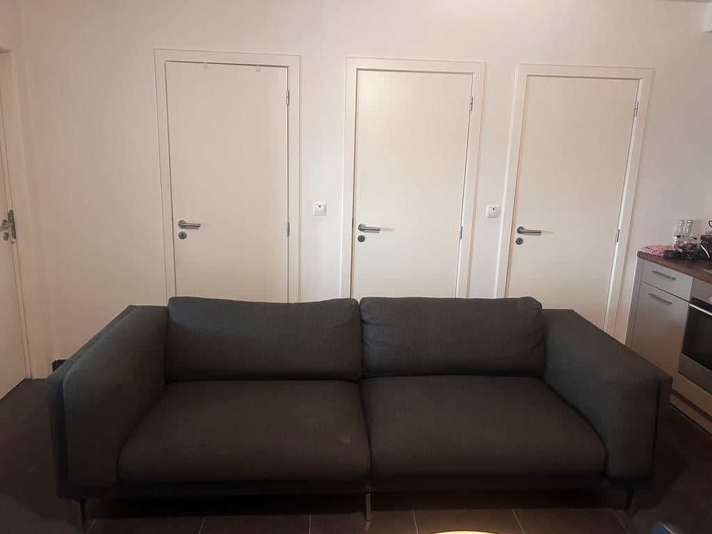 Canapé 3 places gris, 200 à 250 cm, Banc droit, Enlèvement, Utilisé