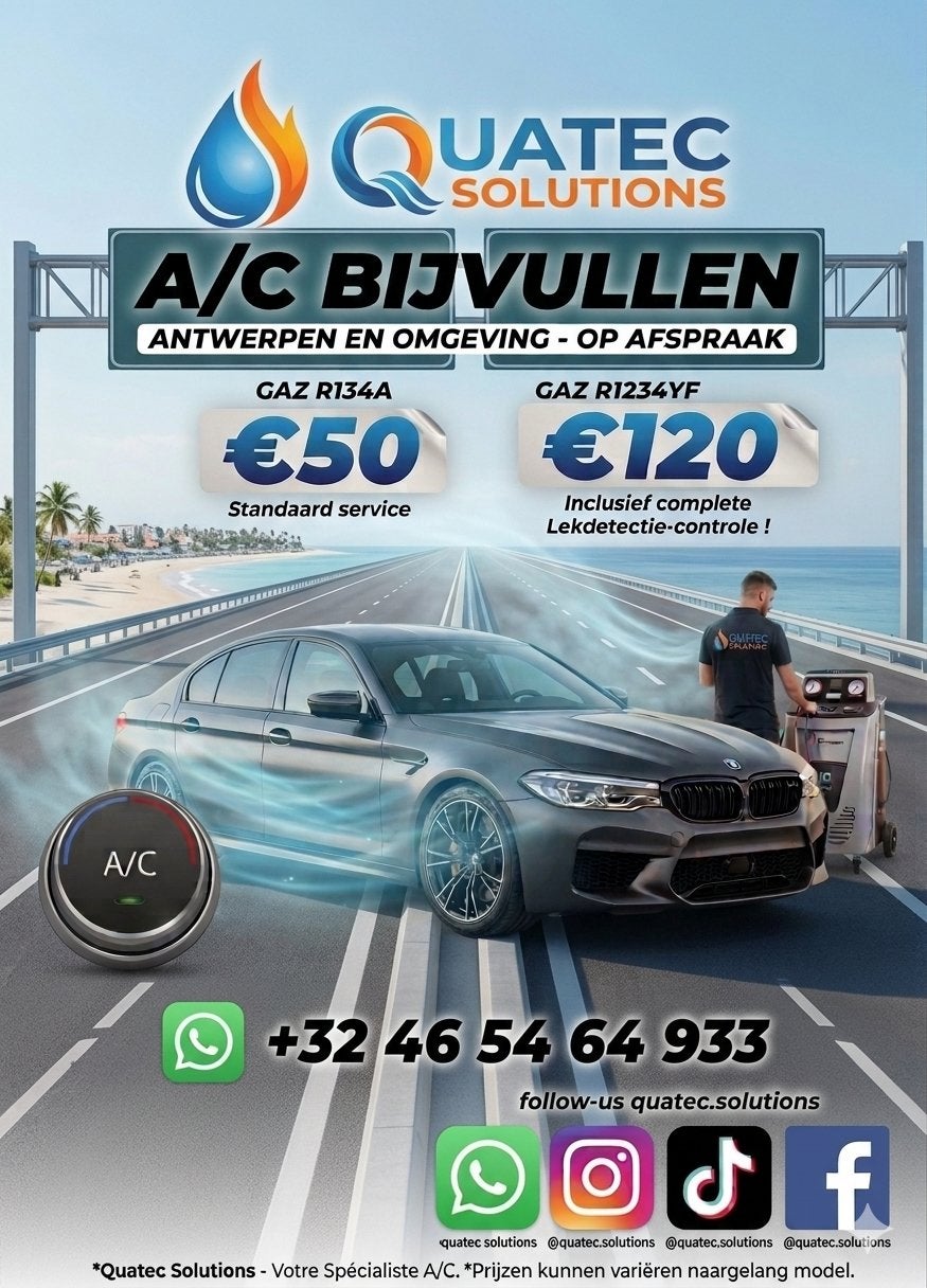 Gas Airco Bijvullen in uw Auto ANTWERPEN OP AFSPRAAK, Ophalen, Nieuw