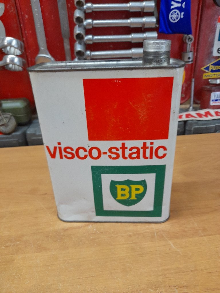 Oud BP Visco Static lege oliekan, Verzenden, Gebruikt, Overige typen