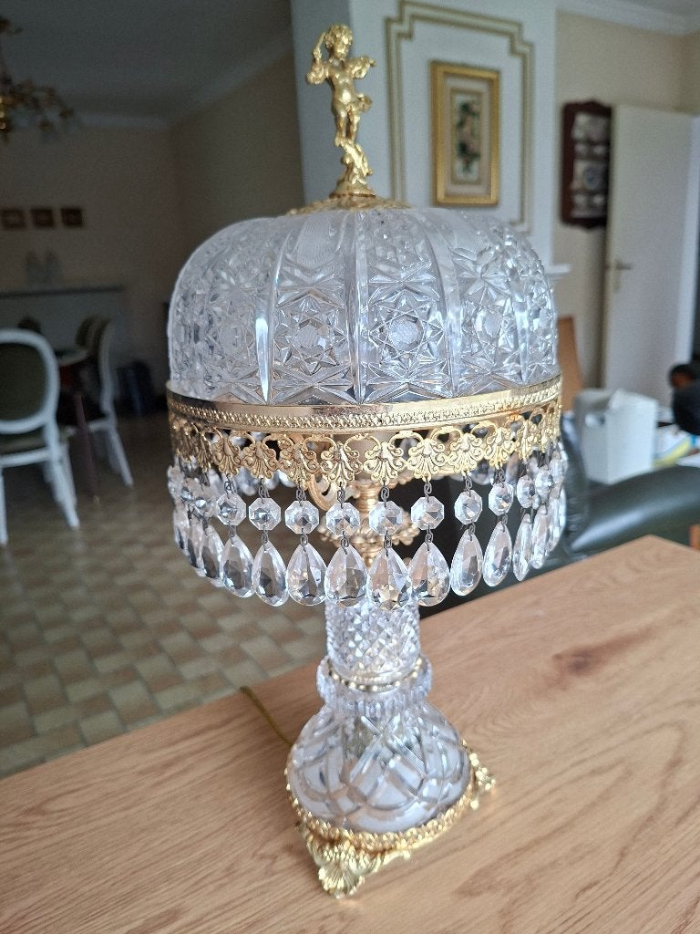 Prachtige Vintage Hollywood Regency Tafellamp, Ophalen, Gebruikt, Vintage