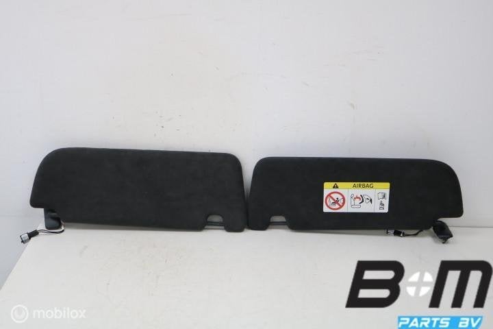 Set zwarte alcantara zonnekleppen Audi A8 4N0857551B, Utilisé