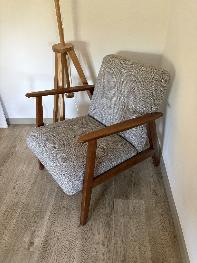 Retro fauteuil (H 76cm x B 64cm x D 78 cm), Ophalen, Gebruikt, Retro, Mid-century modern, 75 tot 100 cm