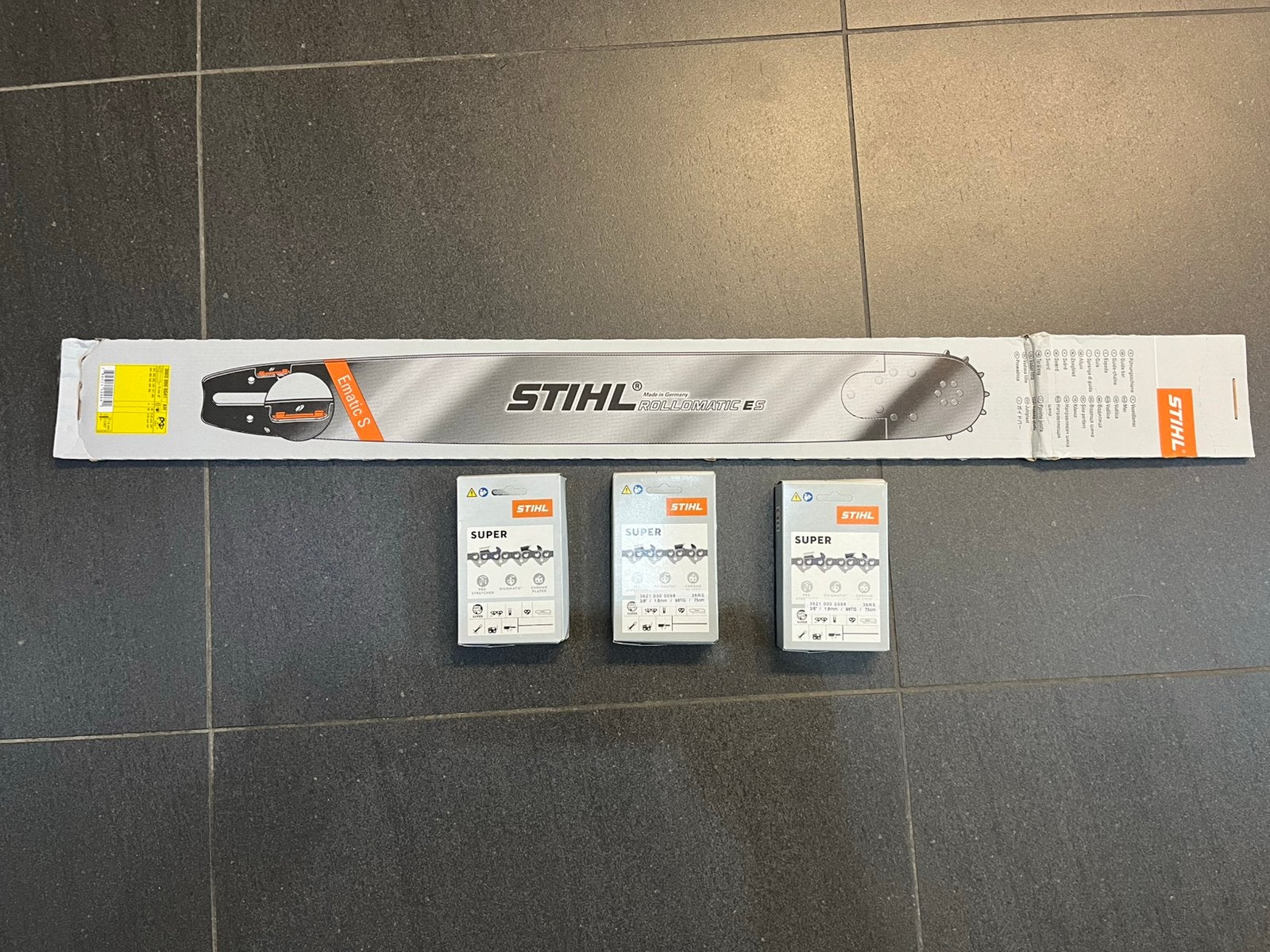 Stihl zaagblad 75cm + 3 kettingen nieuw!, Ophalen of Verzenden, Nieuw