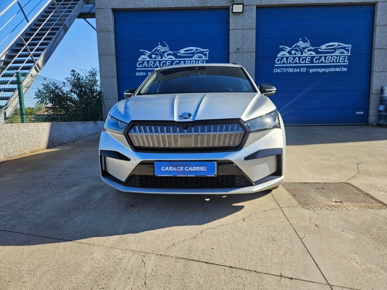 Skoda Enyaq iV 80X Sportline (bj 2023, automaat), Auto's, Automaat, Gebruikt, Zwart, 0 kWh