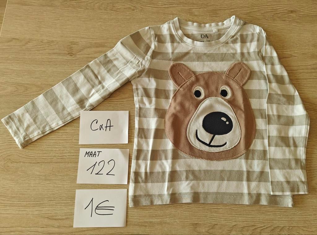 T-shirt met lange mouwen jongen - C&A - maat 122, Kinderen en Baby's, Kinderkleding | Maat 122, Gebruikt, C&A, Ophalen of Verzenden