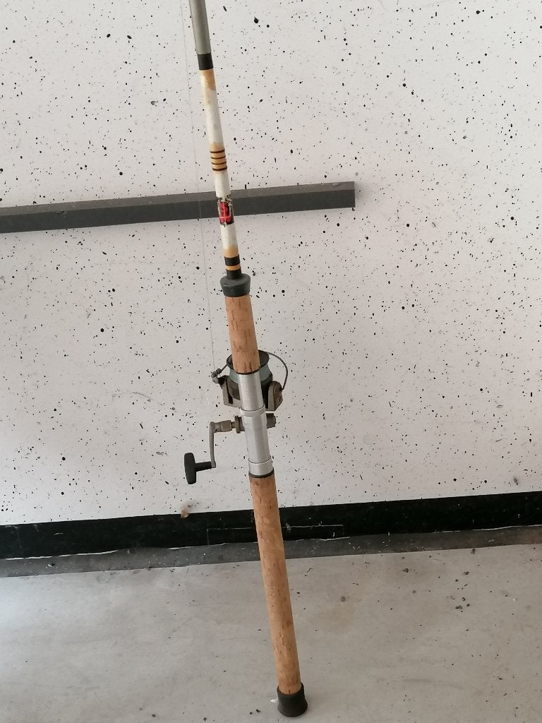 oude houten vishengel 179cm -  Daiwa 1050, Enlèvement, Utilisé, Canne à pêche complète