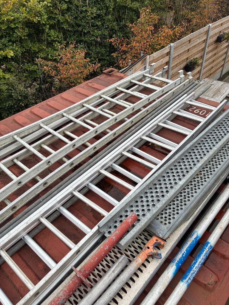 Stelling onderdelen en kleine ladders., Ophalen, Gebruikt, Aluminium