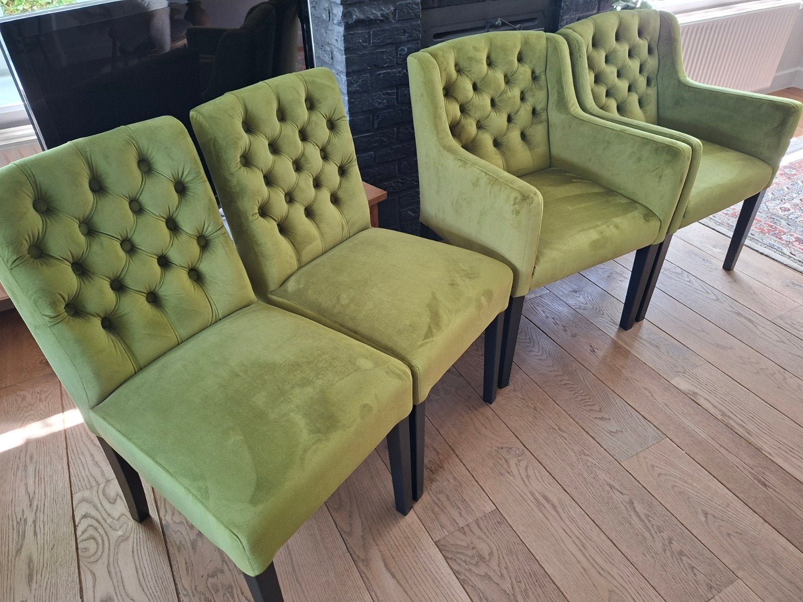 eetkamerstoelen te koop, Huis en Inrichting, Ophalen, Stof, Vierpersoons of meer, Landelijk