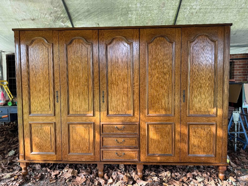 Kleerkast 5 deuren en 3 lades, Huis en Inrichting, Ophalen, Gebruikt, Met lade(s), 200 cm of meer