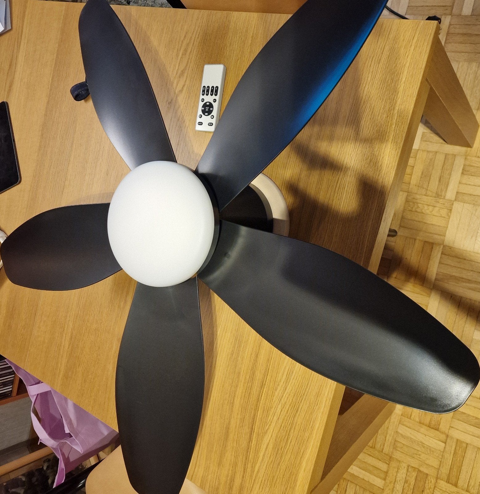 Ventilateur de plafond silencieux lumière télécommande 88 cm, Ventilateur de plafond