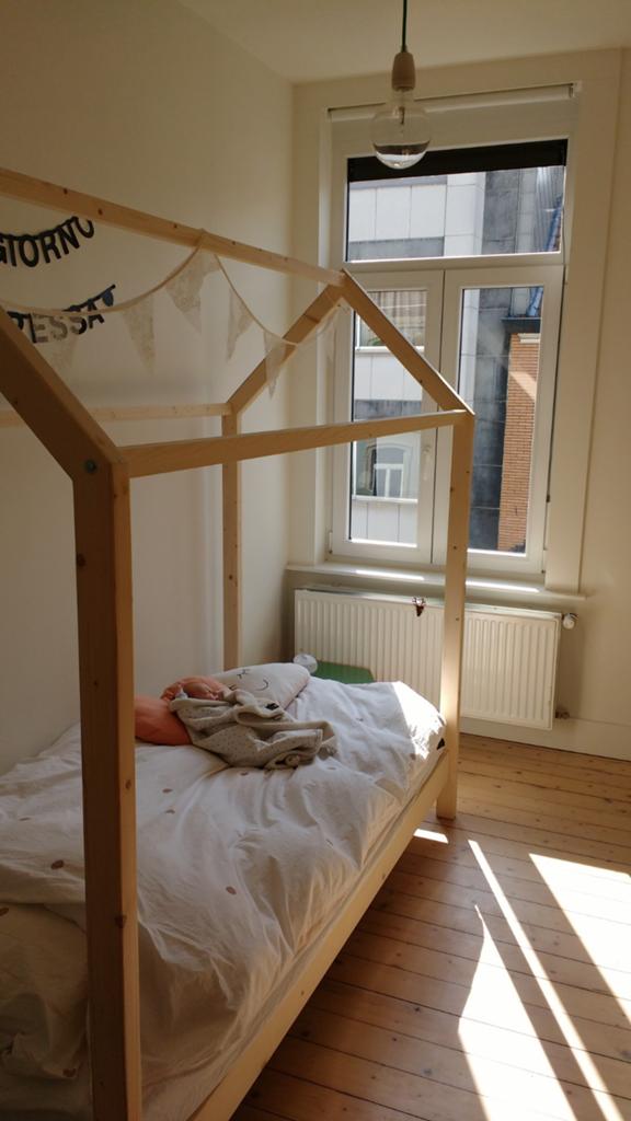 Huisjesbed, Ophalen, Gebruikt, 90 cm, Eenpersoons