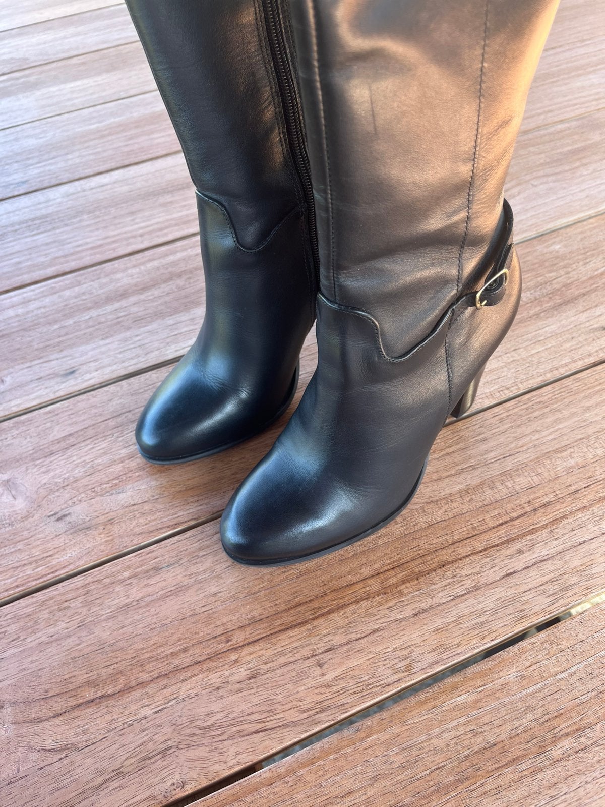 Bottes San Marina taille 36, Comme neuf, Enlèvement, Bottes hautes, Noir