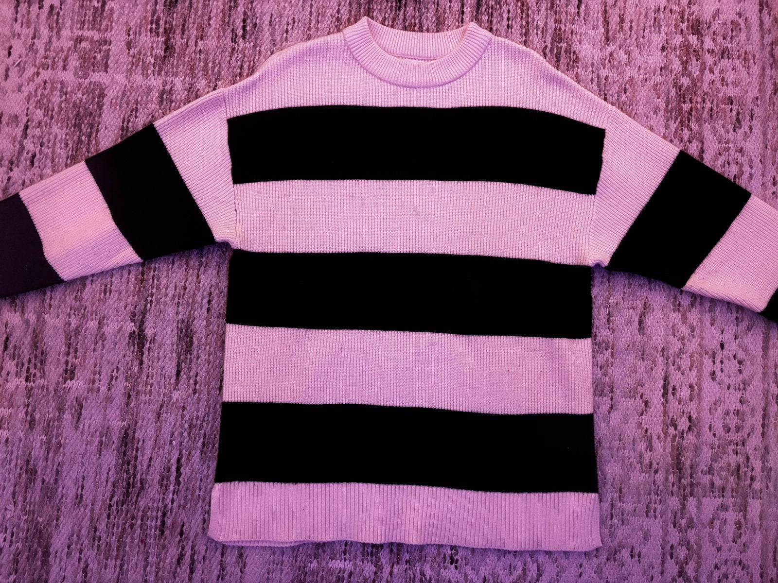 Gestreepte gebreide trui, Kleding | Dames, Ophalen of Verzenden, Zo goed als nieuw, Wit